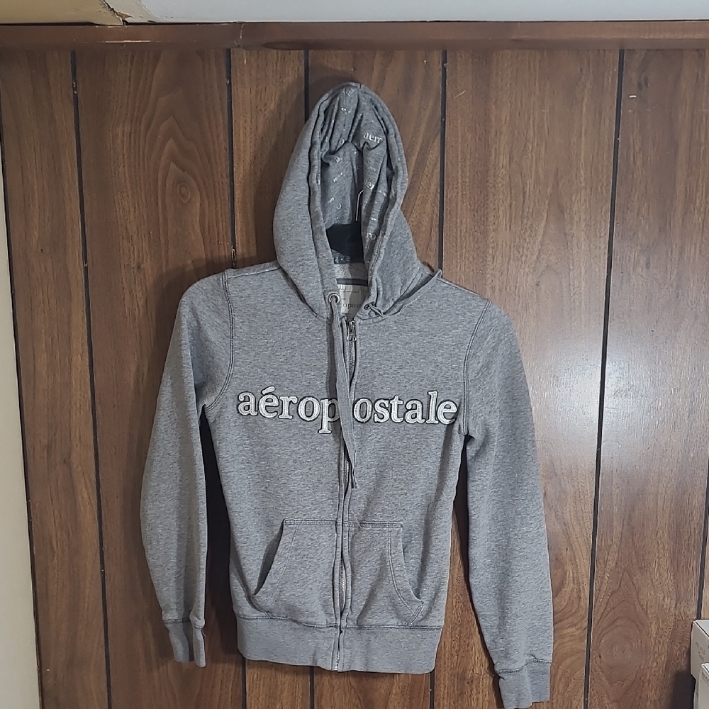 Aeropostale Heather Gray Hoodie